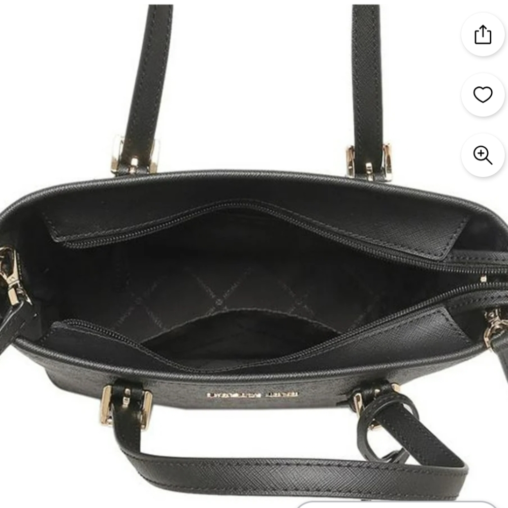 Michael Kors Black Logo Tote Bag with MK Charm - Picture 7 of 11